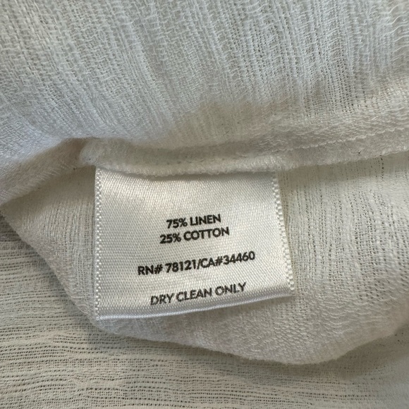 Eileen Fisher White Linen Boxy Tank Top Shirt Women’s Size Large Italian Fabric - Picture 4 of 13